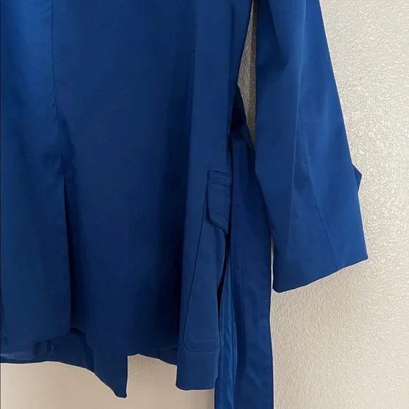 Lisa International Jacket Collared Double Breasted Pockets Belt Lined Size M - Picture 9 of 13